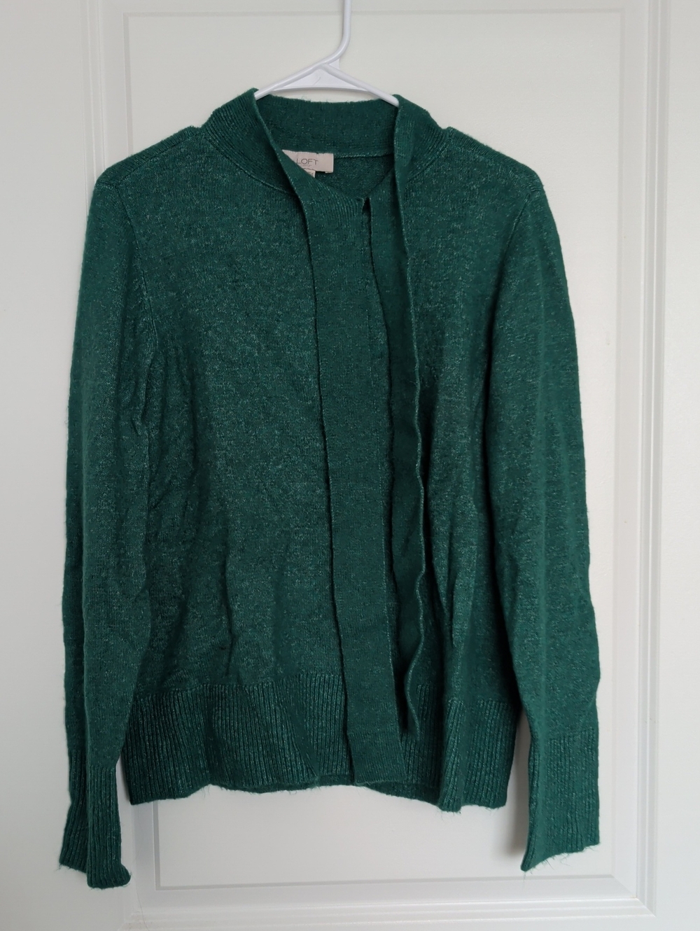 LOFT Green Sweater with Bow